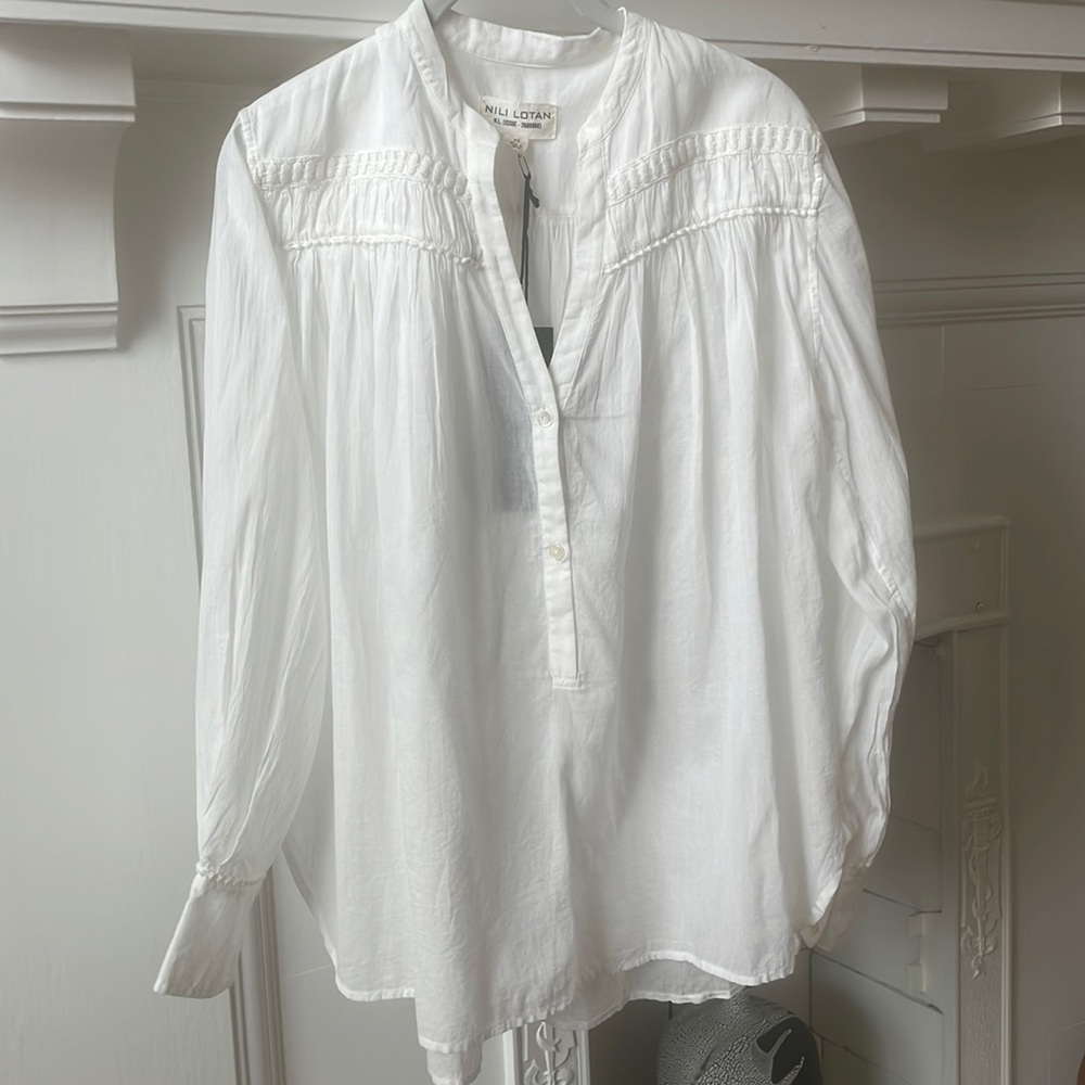 NWT Nili Lotan Clarys Blouse XS